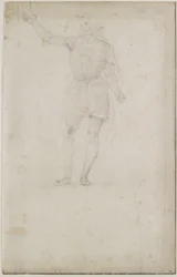 Studio per un San Giovanni Battista (recto). Un occhio (verso), WA1846.4